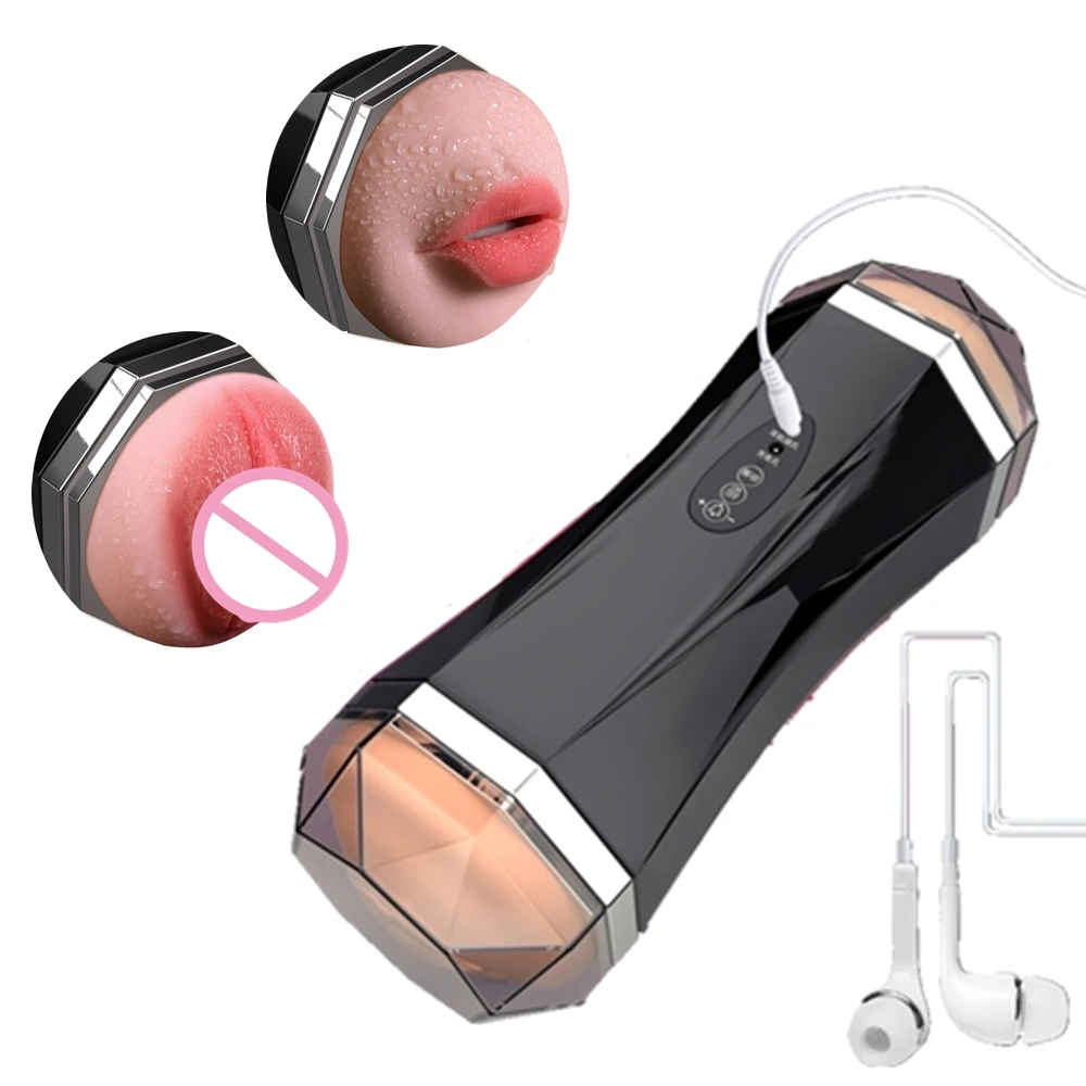 Elektrické Pocket Pussy Muž Masturbator Pohár 3D Realistické Vaginálne Úst Orálny Sex Masturbator Sania Masáž Pohár Povzdych Bábiky Hračky