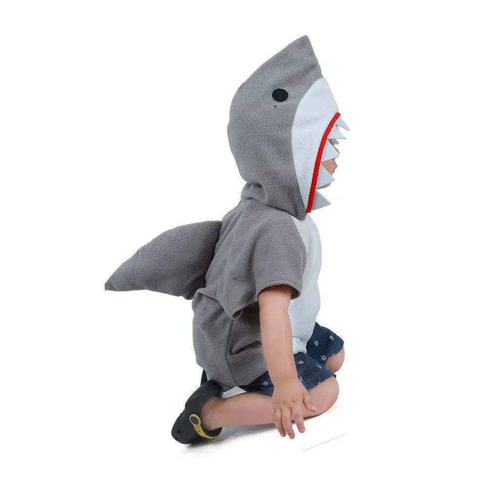 Eraspooky 1-6Years Roztomilý Kapota Shark Cosplay Halloween Kostýmy Pre Deti, Detí, Zvierat, Batoľa, Karneval, Party Cartoon Maškarný
