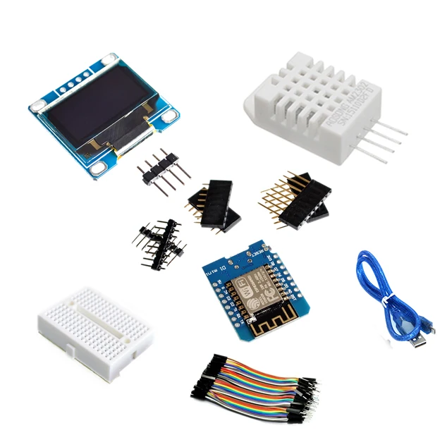 ESP8266 Meteo Stanica DIY Kit internet vecí Starter Kits pre Arduino s 0.96 OLED Displej D1 MINI Wireless, WIFI, Bluetooth Modul