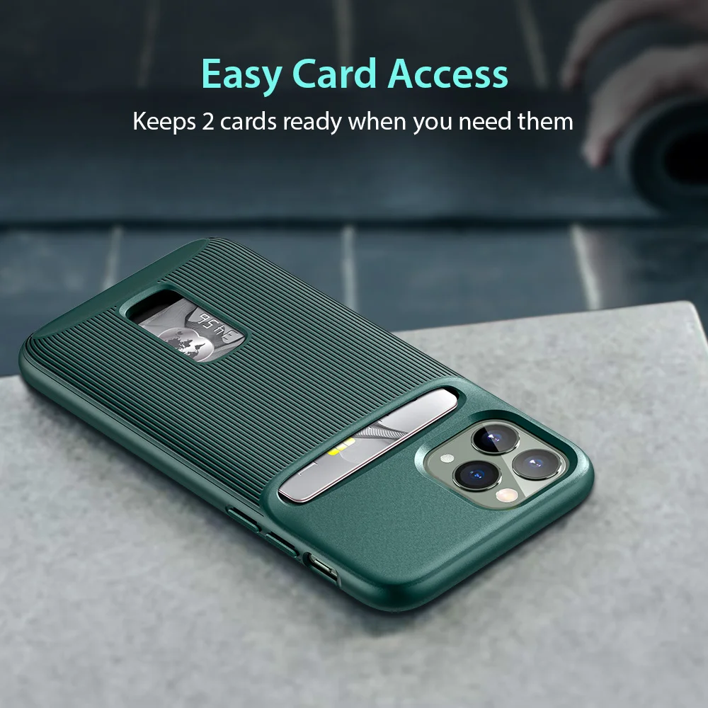 ESR puzdro pre iPhone 11 Pro Max Karty Prípade Peňaženka Značky Green Business TPU PC Karty Ochranný Kryt pre iPhone 2019 11pro