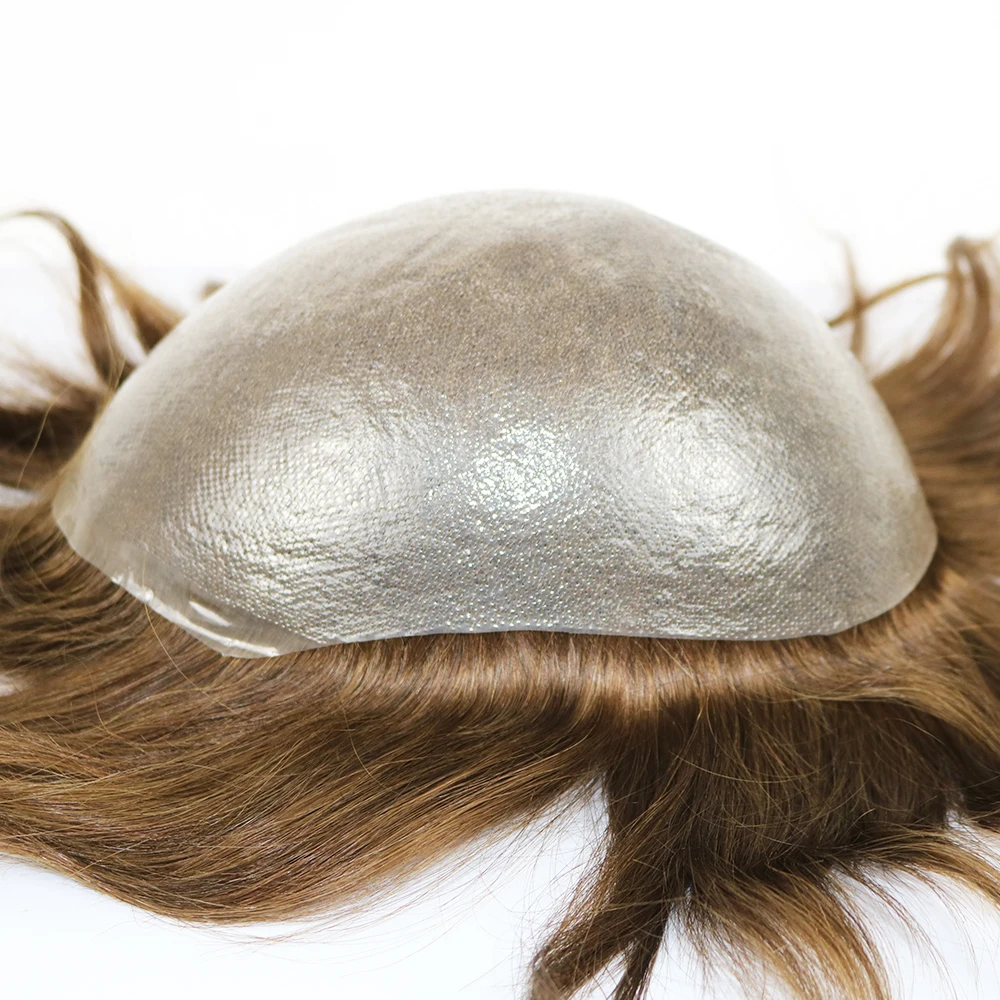 Eversilky Transparentné Super Tenkej Pokožky Non-Chirurgickej Mužov Vlasy Systém 0.06 MM Toupee Vlasy Náhradné Mužov Parochňu