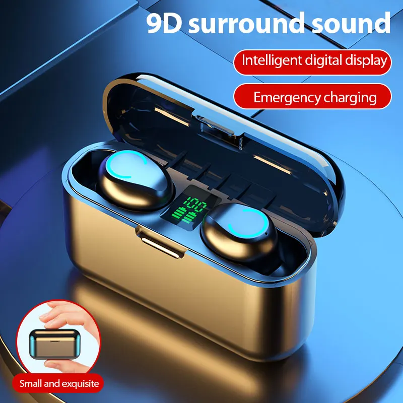 F9-13B TWS Dotyk Bluetooth 5.1 Slúchadlá 9D Zníženie Hluku Športové Bezdrôtové Slúchadlá Priestorový Zvuk Stereo Bluetooth Slúchadlá