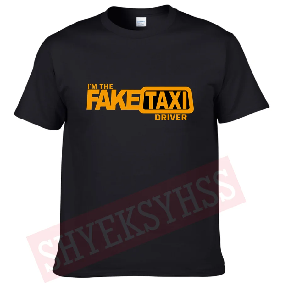 Falošné Taxi Vytlačené pánske tričko Letné Bavlnené Krátke Rukáv Top Fun Sexy Tričko Vtip Manžel Valentine Darček