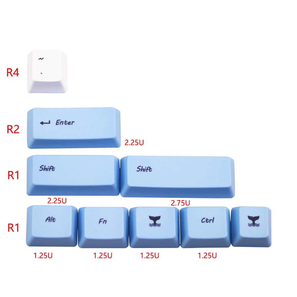 Farbivo Subbed Keycap 60% PBT OEM Keycap Nastaviť Mechanische Toetsenbord keycap Voor GH60 RK61/ALT61/Annie /poker keycap GK61 GK64 dz60