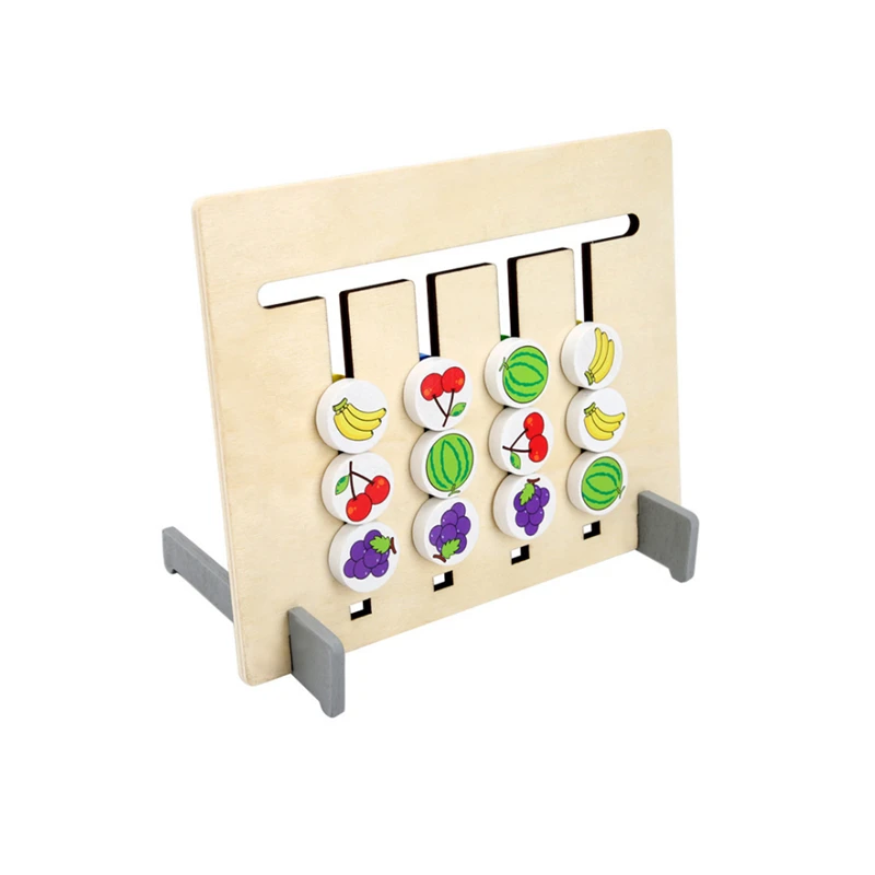 Farby/Ovocie Zodpovedajúce Hra Montessori Drevené Hračky pre Deti Logika Obojstranný detský Vzdelávacie Hračky, Darčeky