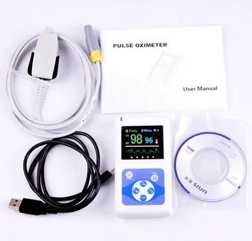 FDA Ručný Pulzný Oximeter OLED Spo2 Pulz Srdcového tepu CMS60D Contec HOT