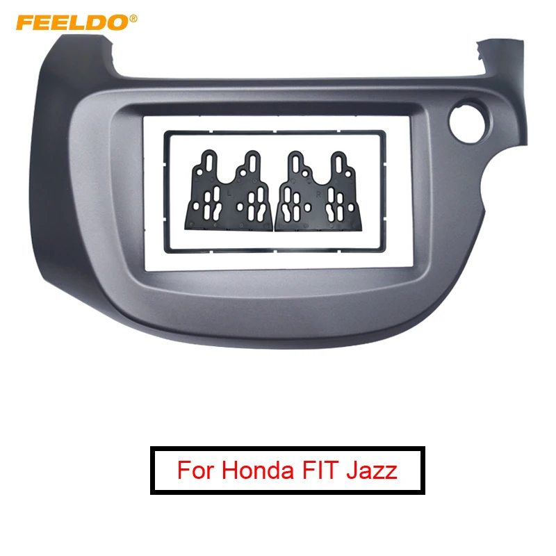 FEELDO Auto 2DIN Rádio Audio Panel Fascia Rám pre Honda FIT Jazz (RHD)na obdobie 2008-2013 Stereo CD/DVD Tvár Doska Rám auta #AM4395