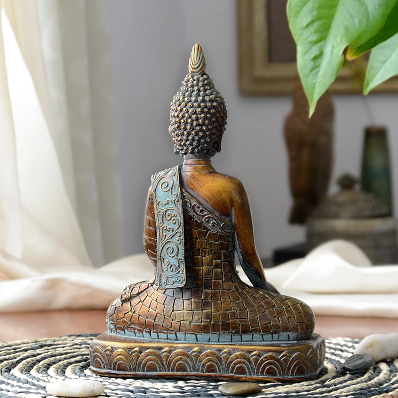 Feng Shui Figúrka Sôch Budhu V Thajsku Sochu Budhu Hinduistickej Domova V Kancelárii Záhradné Dekorácie, Darčekové Tathagátu Socha