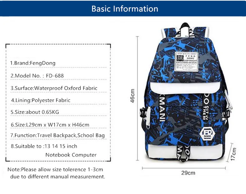 Fengdong školské batohy pre chlapcov, školské tašky, perá, ceruzky taška tašky cez rameno pre mužov black vodotesný batoh aktovka bookbag