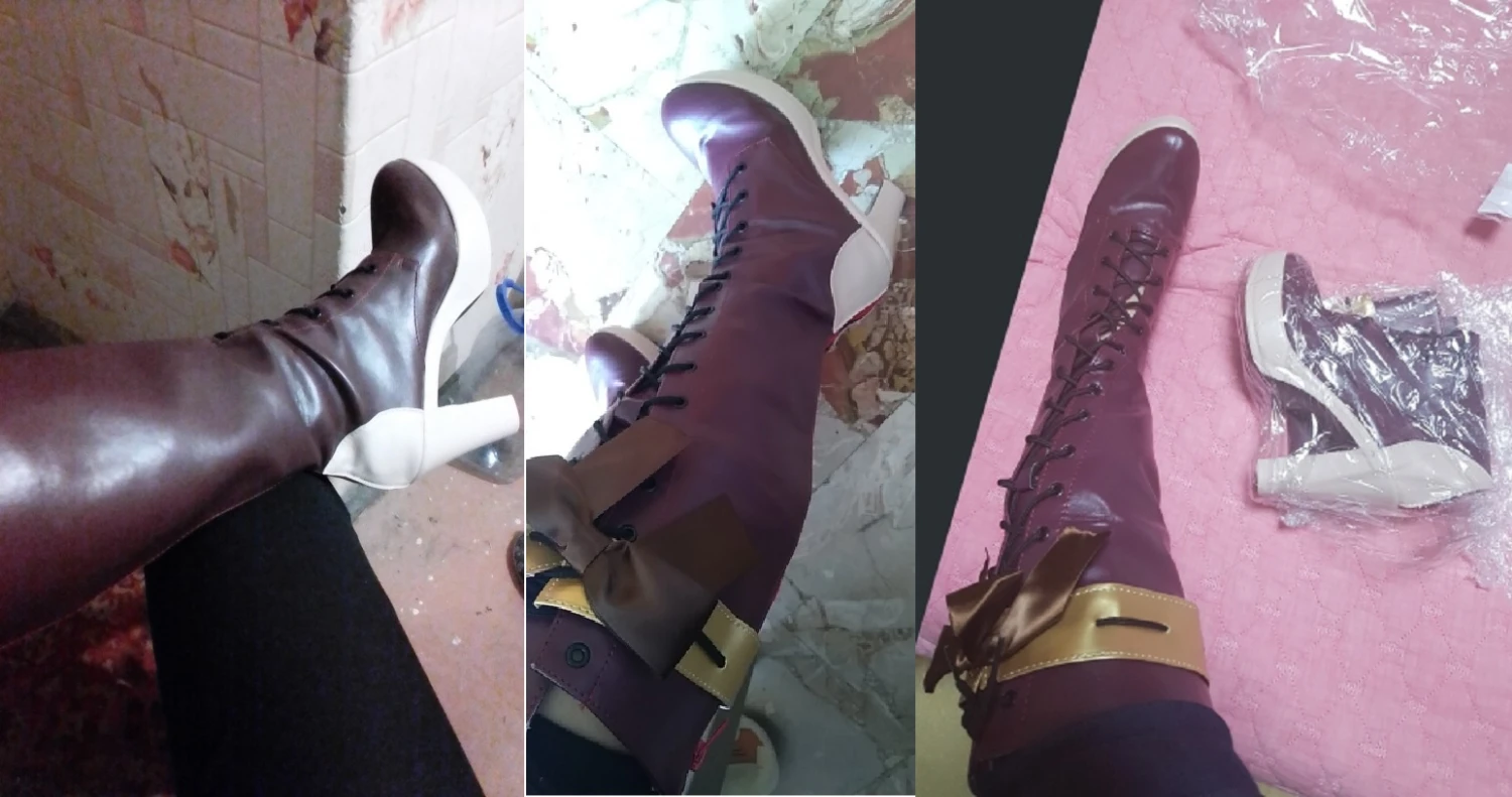 Fialová Evergarden Cosplay Topánky Fialová Evergarden Topánky Zákazník Veľkosť Vyrobené Anime Cosplay obuvi