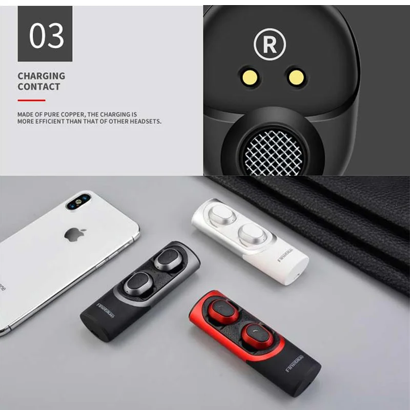 Fineblue XS TWS Bezdrôtové Slúchadlo Bluetooth 5.0 Slúchadlá športové Slúchadlá Slúchadlá S Mikrofónom Pre chytré telefóny, Xiao Samsung Huawei