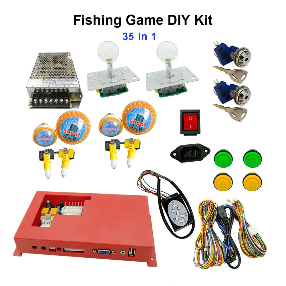Fish Hunter Hry, Rybárske Hry Stroj DIY Kit 35 v 1 hracej Hazardných Hier