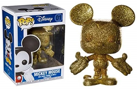 FK29174 FUNKO POP! Disney-obrázok Mickey Mouse (priesvitné/gold glitter)-exkluzívny, originálne dekoratívne hračky