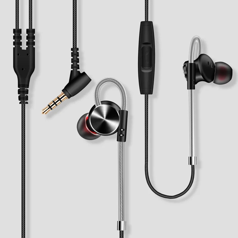 FONGE Módny Štýl W3 Kovové Magnetické In-ear Eeaphone Stereo Super Bass Black Slúchadlá s Mikrofónom pre chytré telefóny GT