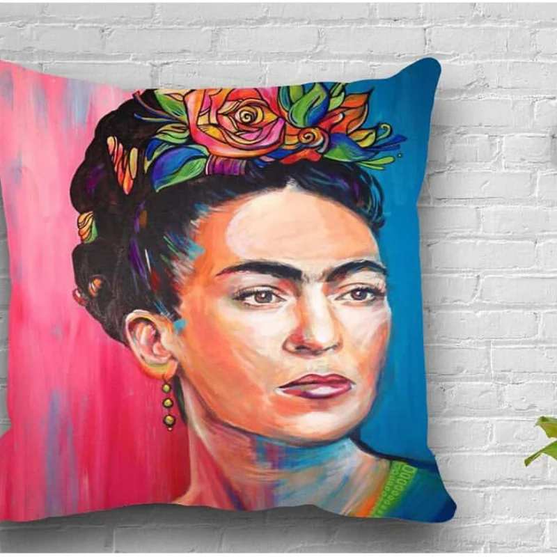 Frida Kahlo Mexickej Oheň Obdĺžnikový Obliečka Na Vankúš Vankúš Digitálne Tlačené Dekoratívne Umenie Maliar Vlastné Konštrukčné Kreslenie