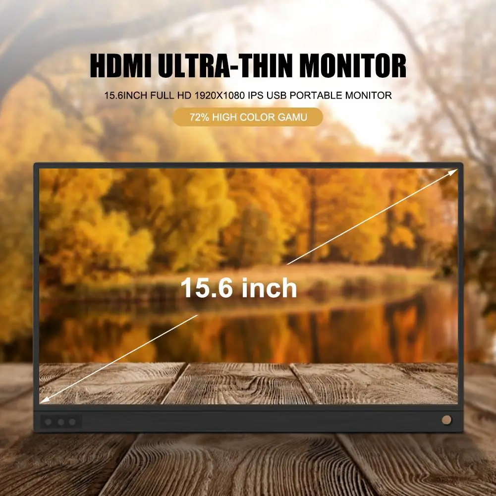 Full HD Herný Monitor IPS 1080p Monitor, USB, Veľký Displej HDMI vstup pre Pc, Počítač, Notebook, Ultra-Tenký Prenosný Monitor