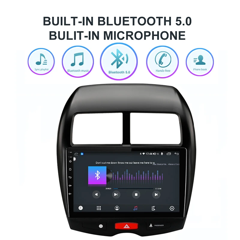 Funrover pre Mitsubishi ASX 1 2010 - 2016 Auto Rádio Multimediálny Prehrávač Videa Navigácie GPS Android 10 2 Din Dvd 6 G 128G Carplay