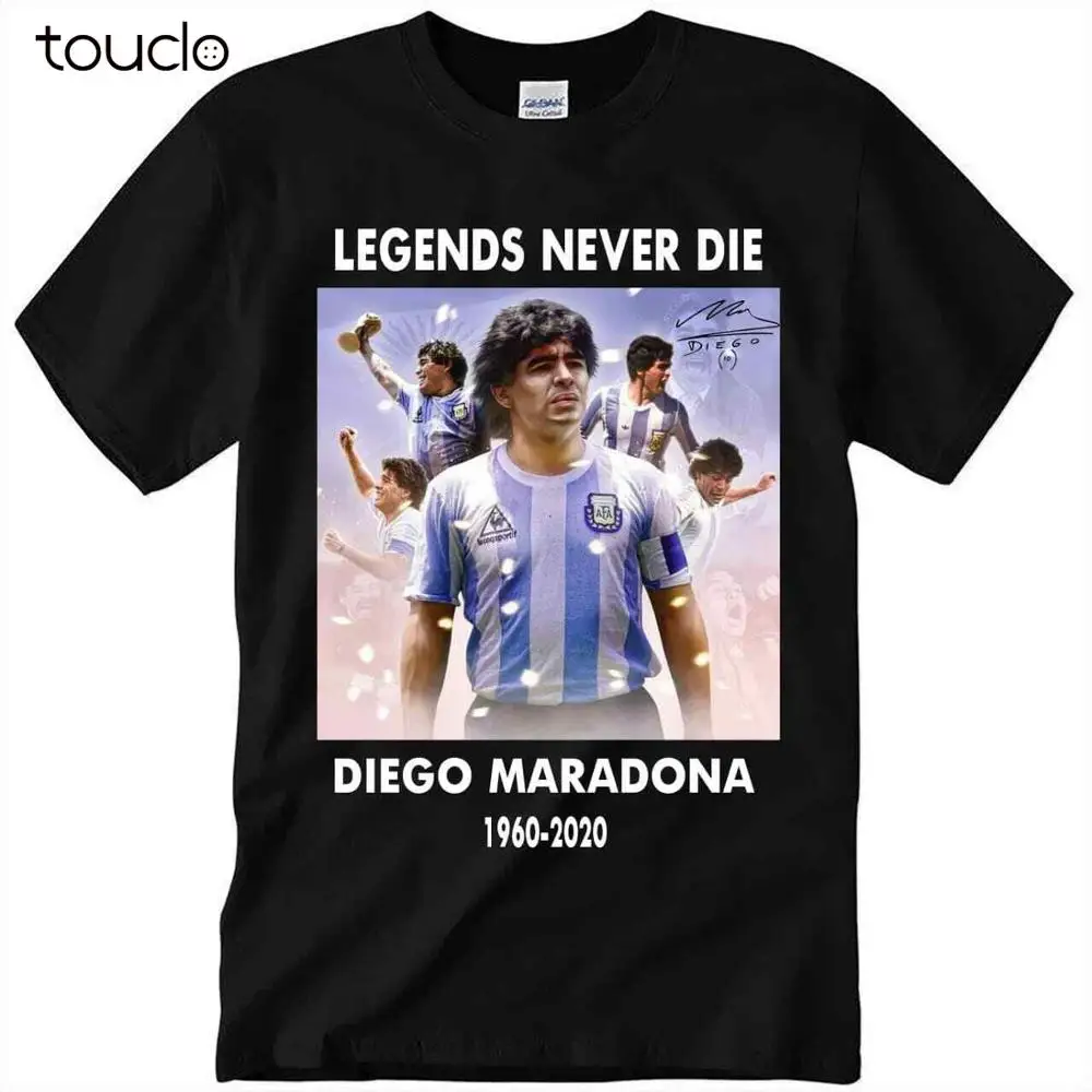 Futbal T-Shirt Diego Maradona Argentína Futbalové Legendy Nikdy Zomrieť odpočívaj V Pokoji RIP 1960-2020