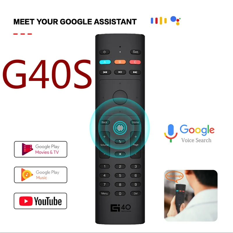 G40S vzduchu myš diaľkové ovládanie má gyroskop, hlasové vyhľadávanie infračervené vzdelávania diaľkové ovládanie samsung Lg remote pre Android TV Box