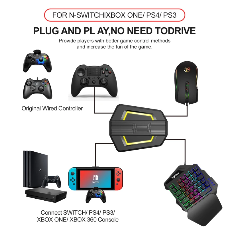 Gamepad PUBG Bluetooth Mobile 5.0 Android PUBG Radič Herné Klávesnice, Myši Converter Pre IOS IPad PS3/PS4/Xbos Jeden Nintendo