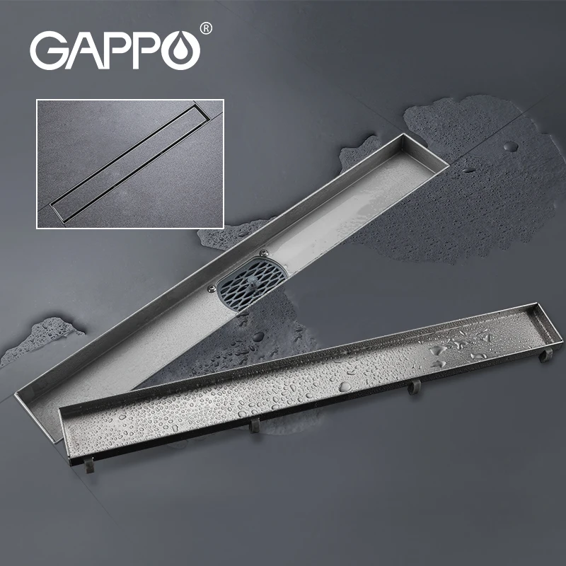 GAPPO Sprcha mozgov 304 nerezovej ocele sprchový podlahový odtok dlhé Lineárne odvodnenie odvodnenie pre hotel kúpeľňa kuchyňa poschodie