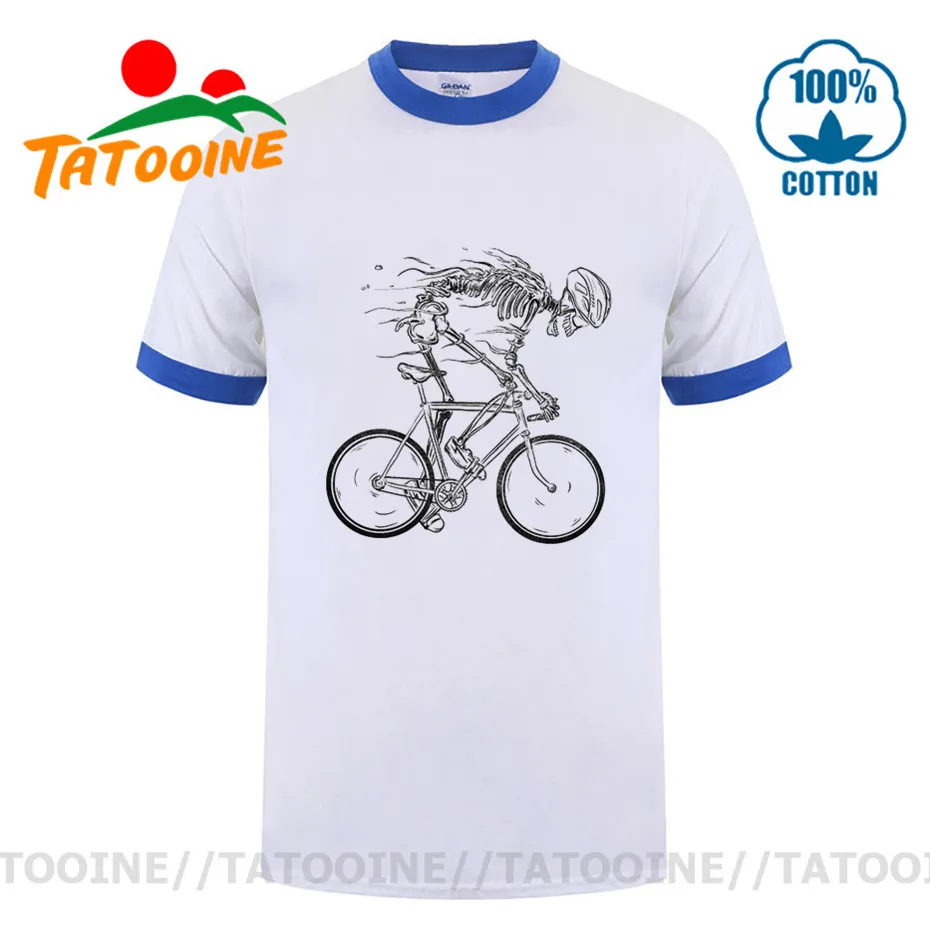 Geek, Kostra, Lebka Cyklu T Shirt mužov Grafické Cyklistické Požičovňa Tees Novinka MTB Bike T-Shirt Zábavné Plus Veľkosť Cyklista Topy pre Mužov