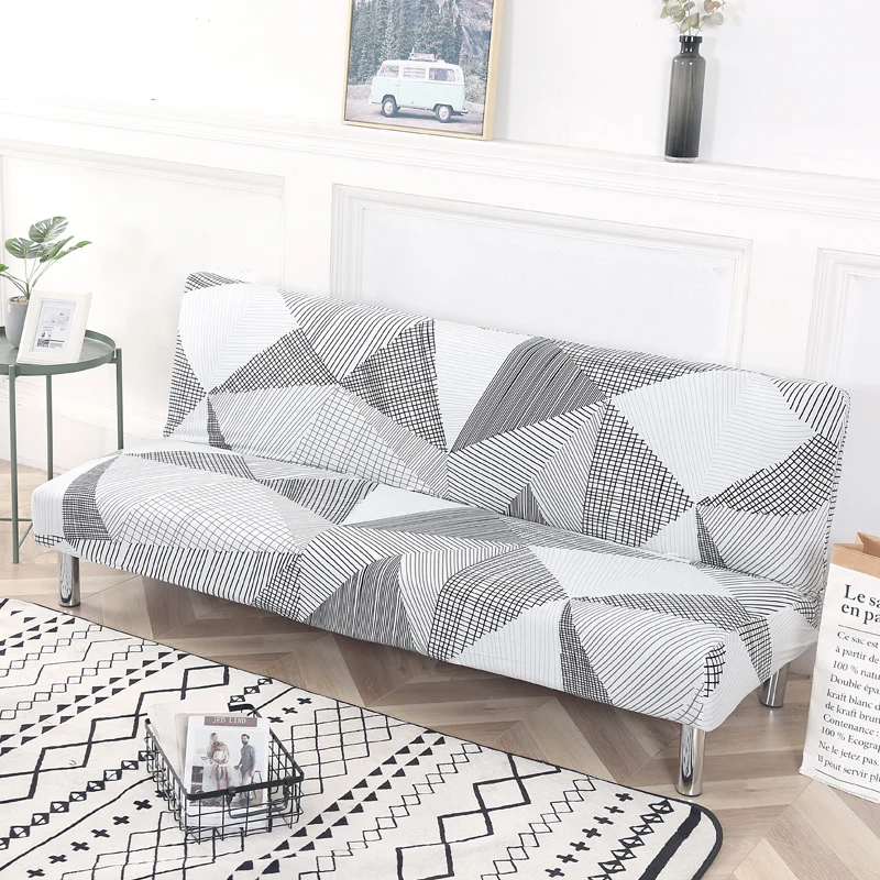 Geometrické all-inclusive rozťahovací gauč posteľ vzťahuje na gauč zahŕňa elastické poťahy rohová sedačka kryt sedadla gauč uterák