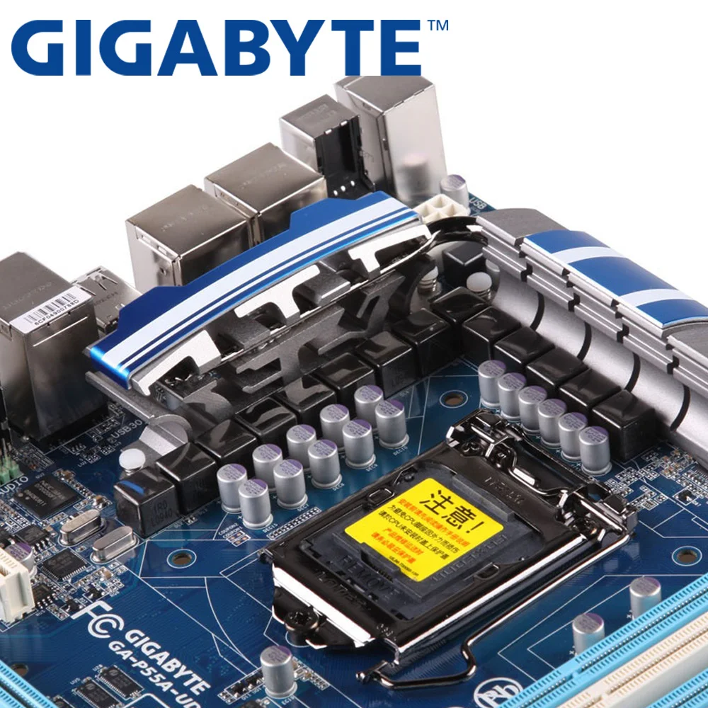 GIGABYTE GA-P55A-UD3R Ploche Dosky P55 Socket LGA 1156 i3 i5 i7 DDR3 ATX 16 g Pôvodná Používané P55A-UD3R Doske H55
