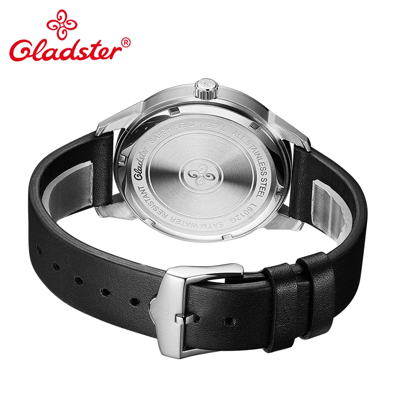 Gladster Luxusné Japonsko MIYOTA2115 Módne Kože Vodotesné Hodinky Športové Náramkové hodinky Sapphire Crystal Kalendár Muž Quartz Hodiny