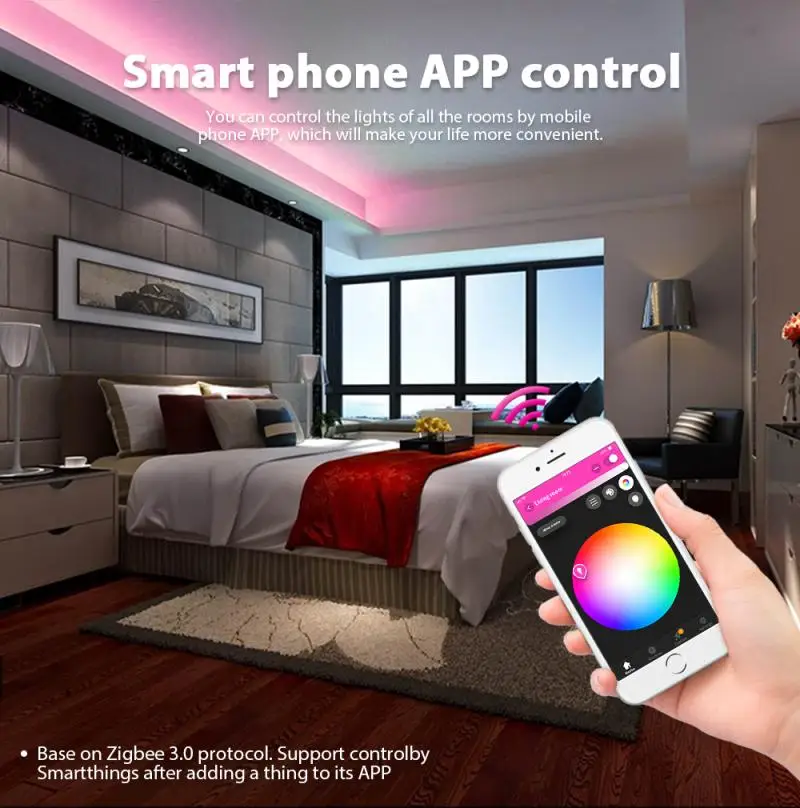 GLEDOPTO RGB+SCS Zigbee Smart LED Svetelné Pásy Radič DC12-24V-36V-48V-54V Smart Home Práce Most Amazon Alexa
