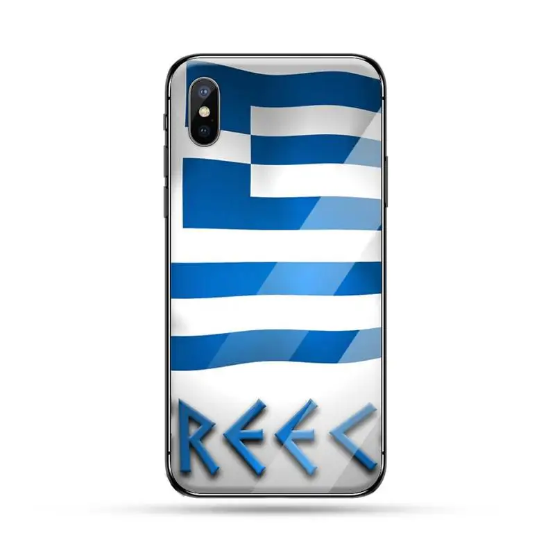 Grécko, grécke štátne Vlajky Telefón Prípade Tvrdeného skla Pre iphone 5C 6 6 7 8 plus X XS XR 11 PRO MAX