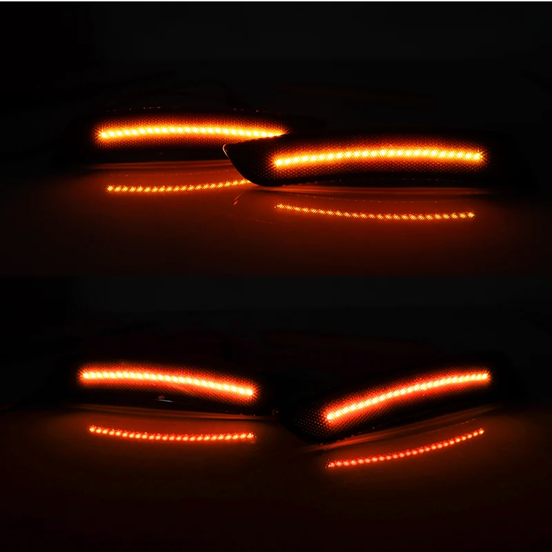 Gtinthebox 4pcs Údené Objektív Žltá /Červená Full LED Predné /Zadné Bočné Obrysové Svetlá Pre 2016-2018 Chevrolet Camaro Wheel Arch Svetlá
