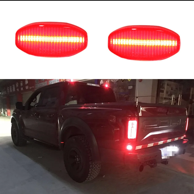 Gtinthebox 7pcs 84-SMD LED Pre 2010-Ford Raptor Mriežka svietenie Predné/Zadné Bočné Obrysové Svetlá (Predné, Amber, Zadné Červené)