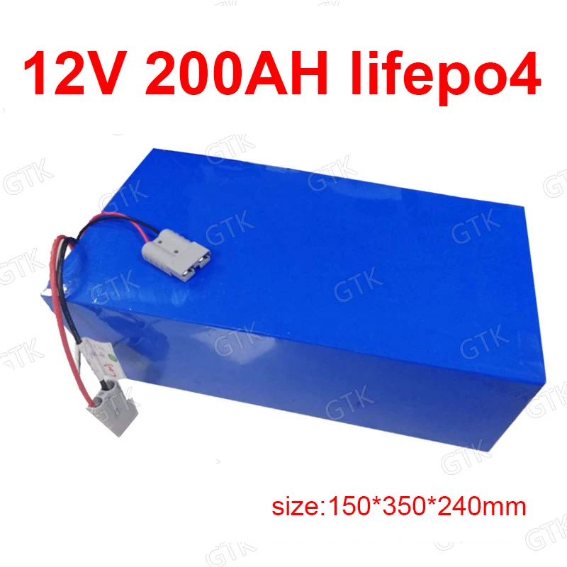 GTK Lifepo4 12.8 V, 12V 200AH lítiové batérie lifepo4 batérie BMS 4S 12.8 v pre menič Rybársky čln solárna energia