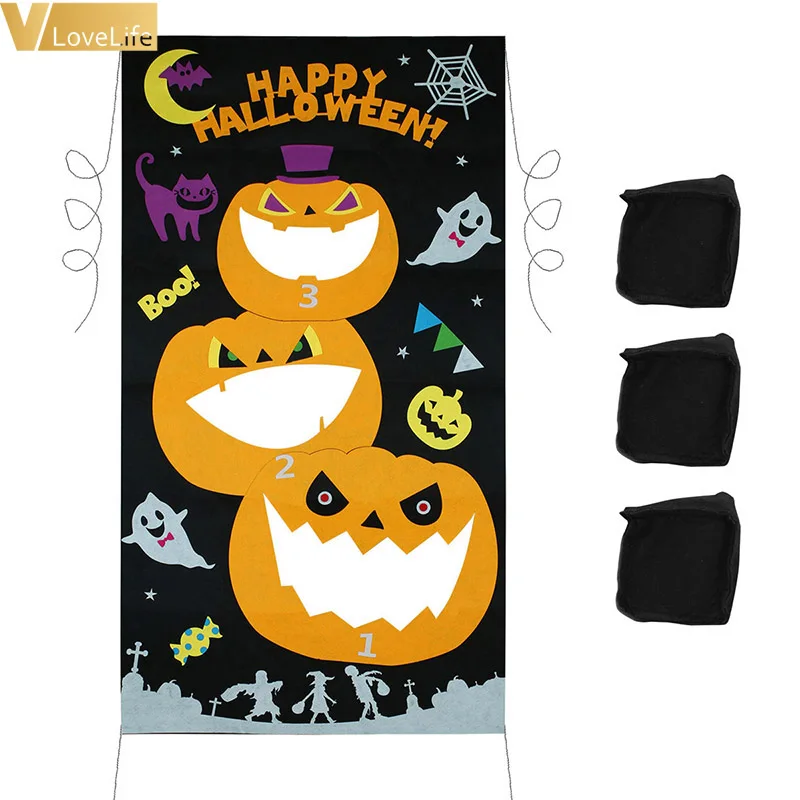 Halloween Dekorácie Hry Bean Bag Prehadzovať Hry Halloween Party Rekvizity Vonkajšie Dekorácie Hádzanie Halloween dekoračné tekvice