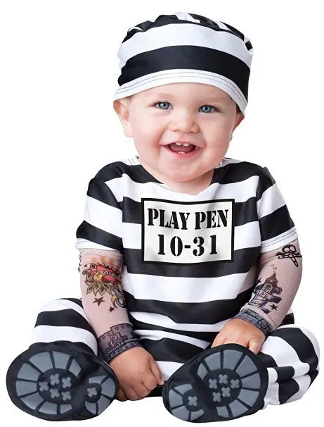 Halloween Kostým Väzeň Cosplay Oblečenie Baby Boy Dieťa Prekladané Kostým Väzeň Darček K Narodeninám Maškaráda Kostým