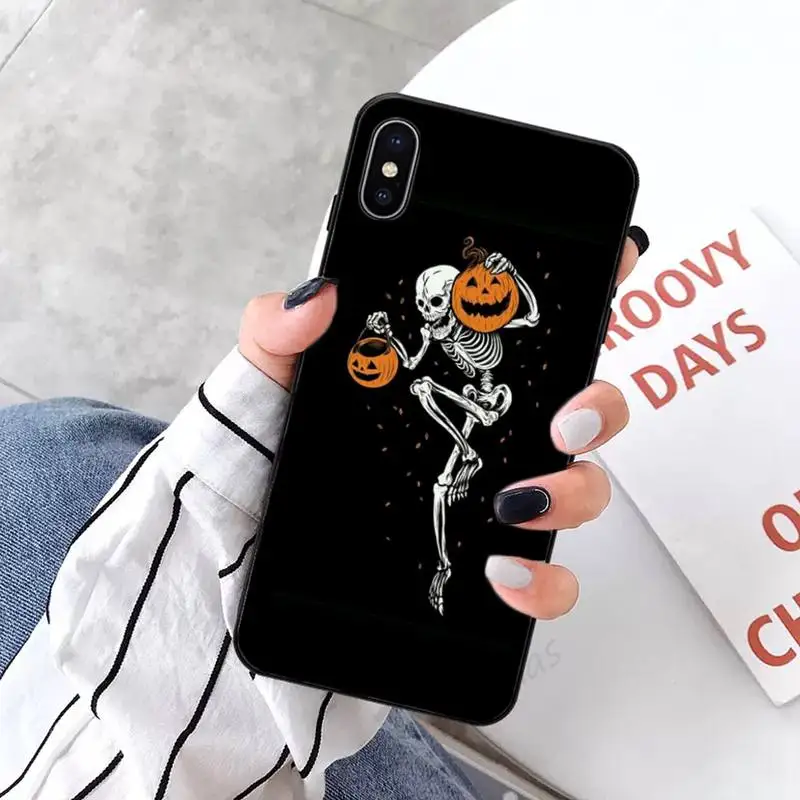 Halloween ľudské kostry zábavné funda Telefón puzdro pre iPhone 11 12 pro XS MAX 8 7 6 6 Plus X 5S SE 2020 XR