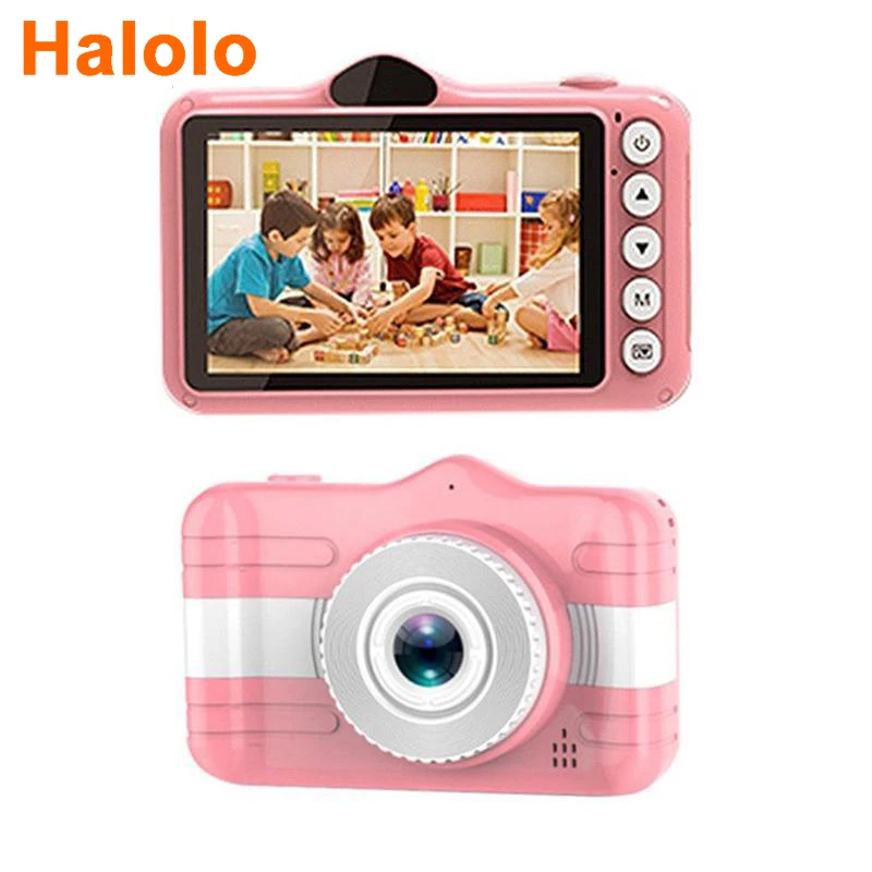 Halolo 3,5 Palcový Digitálny Fotoaparát Mini Kamera Deti Vzdelávacie Hračky pre Deti, Detské Darčeky 1080P Projekcie, Video Kamera