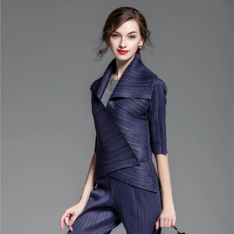 HanNEW 2020 nové žien malé klopy slim farbou módny biznis oblečenie trend