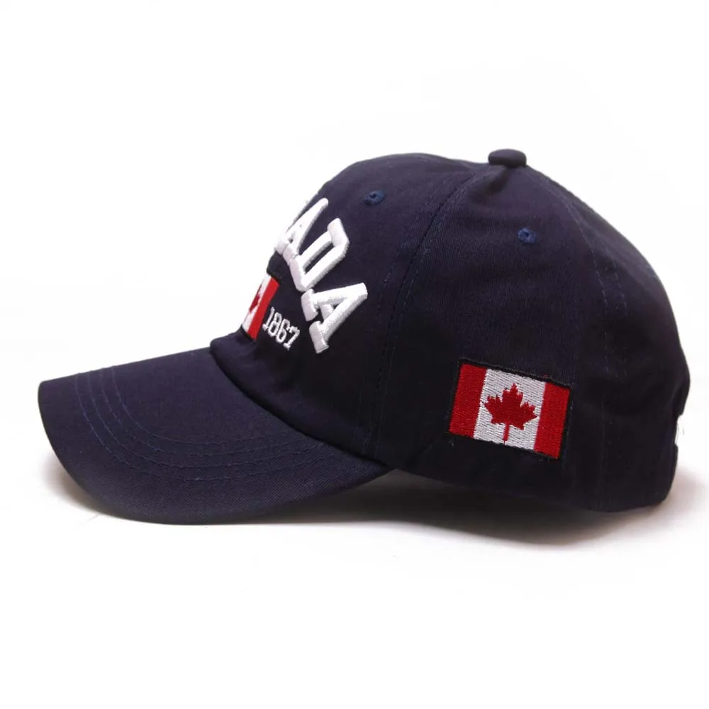 Hatlander značky Kanada list výšivky šiltovky bavlna gorra snapback zakrivené otec klobúk voľný čas, outdoor ženy muži športové spp