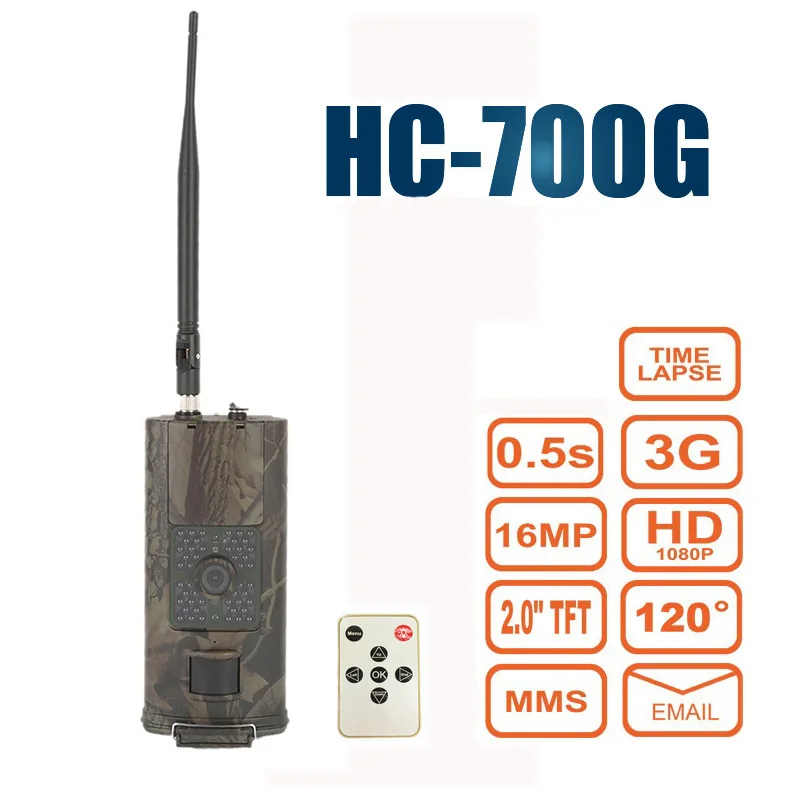 HC-700G 16MP Fotoaparát fotografický Lov Pasce, 3G, GPRS MMS SMTP SMS Infračervené Nočné Videnie Wildlife Zviera Digitálne Chasse Chodník Kamery