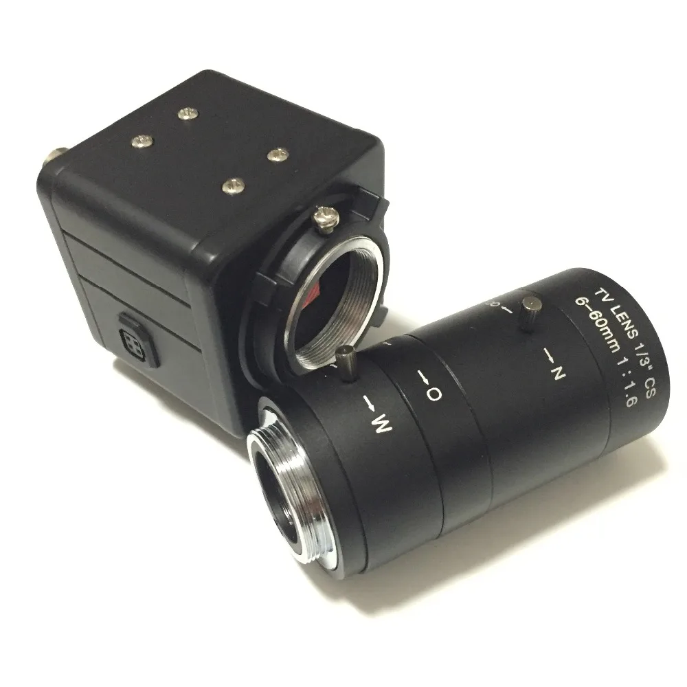 HD 700TVL Sony CCD CCTV Varifokálny Box Kamera OSD D-WDR 6-60 mm Objektív