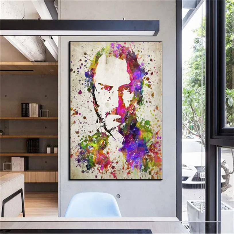 HD Vytlačené Steve Jobs Plátno na Maľovanie Inšpiratívne obrázky skvelý človek, Plagát Moderného Umenia Plátno, Vytlačí na Stenu Obrázok office dekor