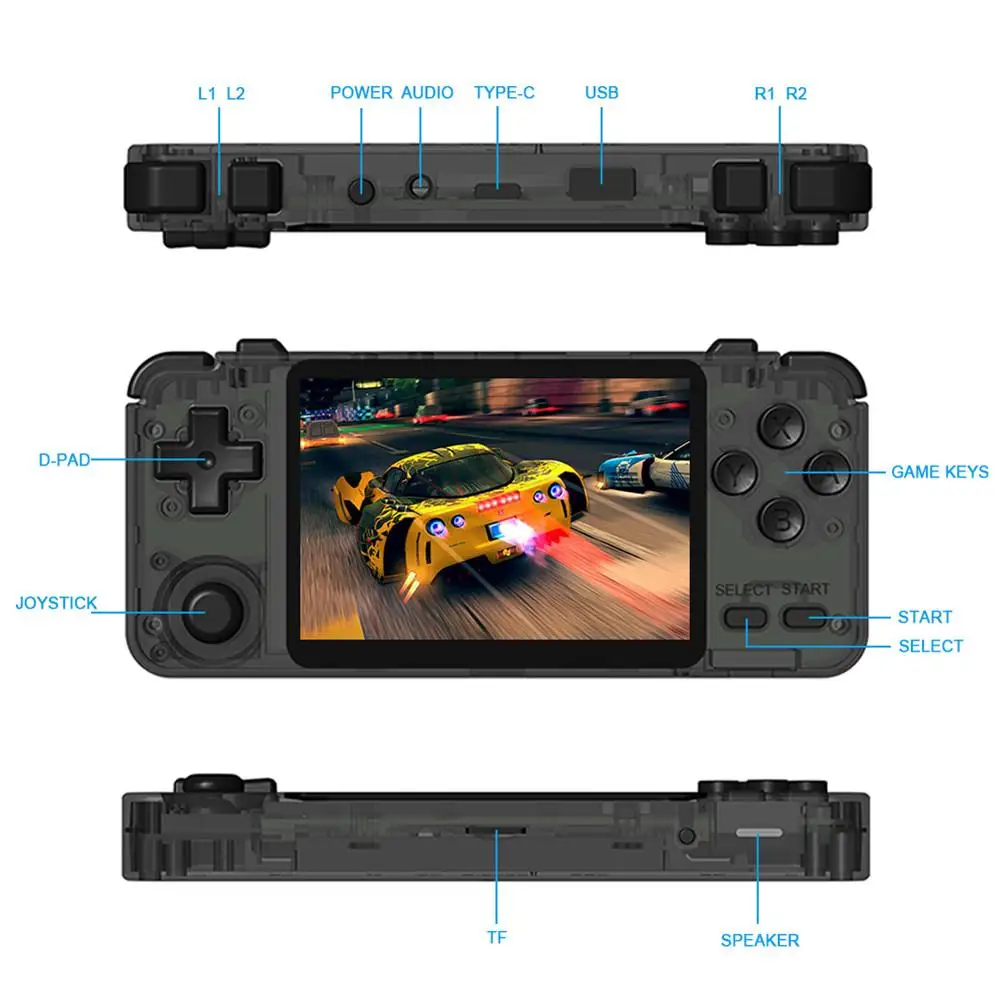 Herný ovládač Ručný mobilný Hra Okno Konzoly S 3,5-palcový IPS Full Pozorovací Uhol Obrazovky Multi-function Herné Stroj
