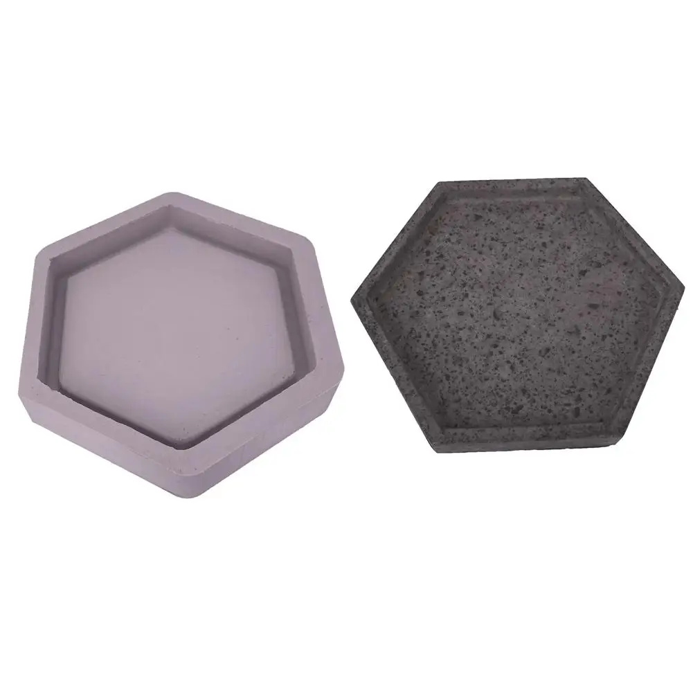 Hexagon Tvarované Cementu Kvetináč Spodný Zásobník Formy Kreatívne Ručné Remeselné Domáce Dekorácie Betónový Kvetináč Palety Silikónové Formy