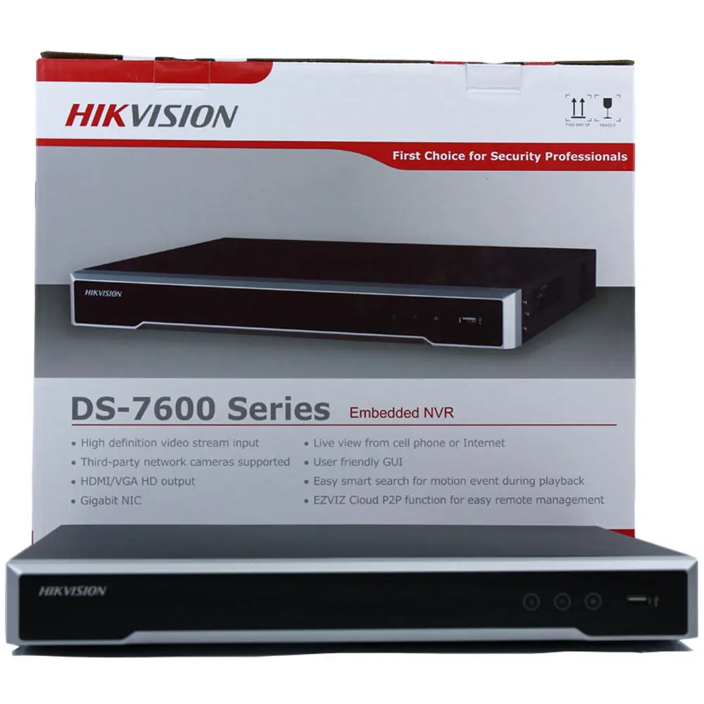 Hikvision 4/8/16POE porty 4/816ch NVR s 1/2SATA porty plug & play NVR H. 265 DS-7604NI-K1/4P DS-7608NI-K2/8P DS-7616NI-K2/16P