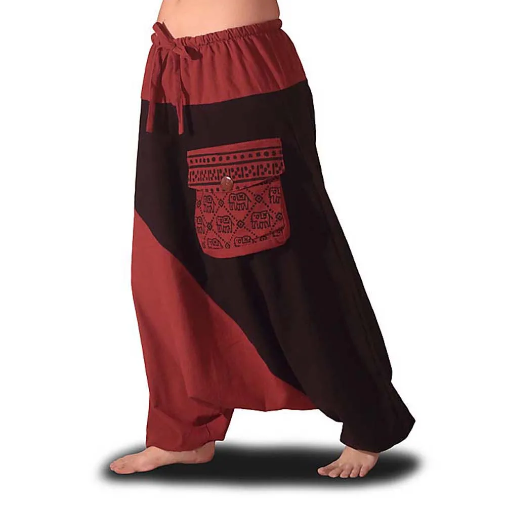 Hippie Afganskej nohavice, Boho móda, etnické nohavice, nízke hodiť, baboons, etnické móda, Oblečenie Bavlna