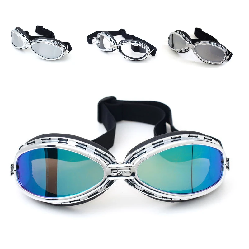 Horúce T05 Vintage štýl, motocykel gafas motocross moto okuliare Skúter Okuliare Okuliare Letec, Pilot Cruiser Anti-UV Lyžovanie