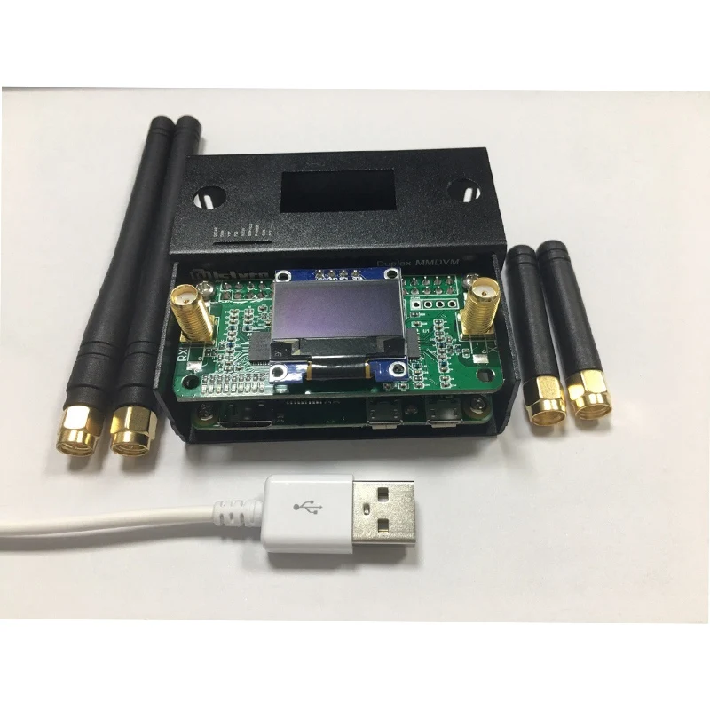 Horúce Zmontované Simplex, Duplex MMDVM Hotspot VHF UHF + OLED + Anténa Prípade Kit Podporu P25 DMR YSF Pre Raspberry Pi