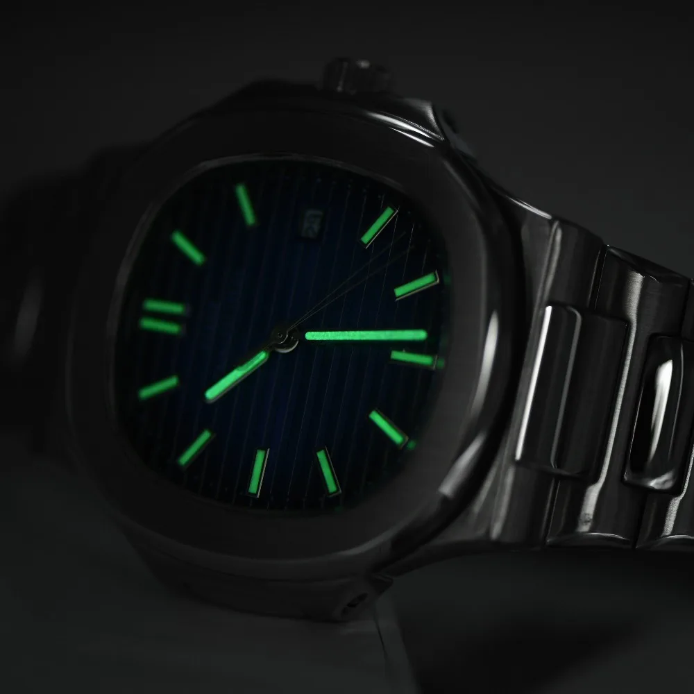 Hot Predaj luxusný vysoko kvalitný mužov sledovať blue patek nehrdzavejúcej ocele nautilus hodinky pre mužov top značky luxusné Audemars reloj 2019
